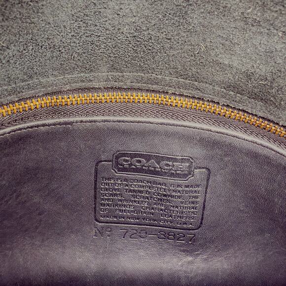 Vintage Coach NYC Black Leather Spectator Shoulder Bag Turnlock Adjustable Strap - Picture 6 of 7